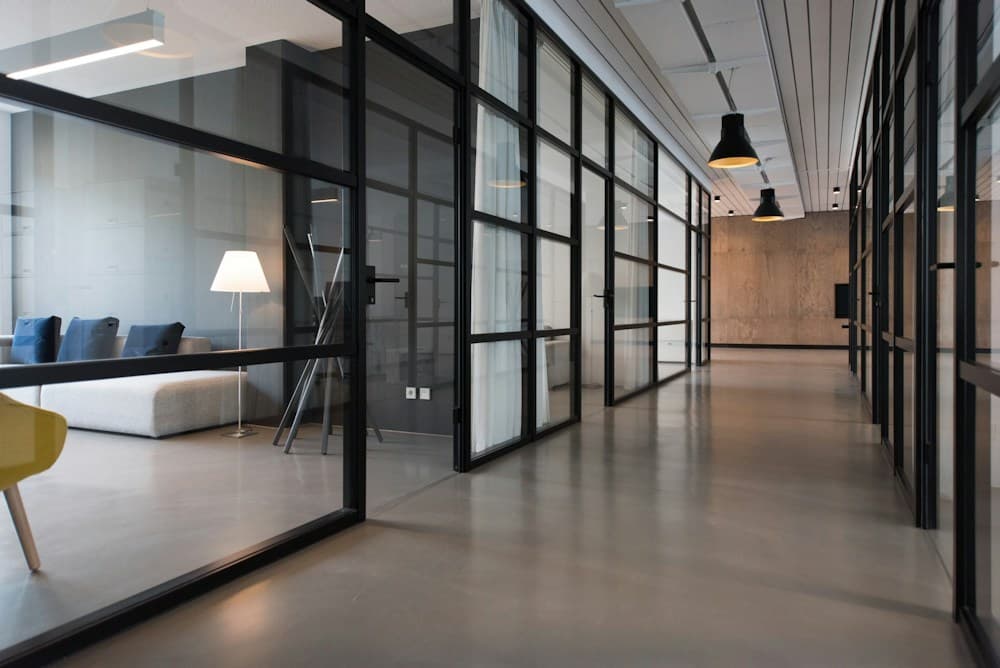 A bright shared workspace